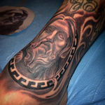 Tattoos - Religious Statue Jesus Christ Versace filigree tattoo - 108113